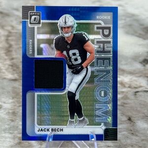 🔥 2025 Jack Bech Panini Donruss Optic Rookie Patch Card. Las Vegas raiders